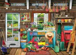 Puzzle A vida é melhor em um jardim