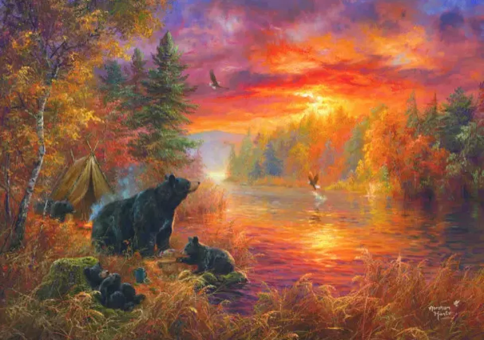 Puzzle Acampamento de Pesca