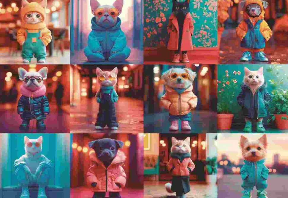 Puzzle Animais da moda