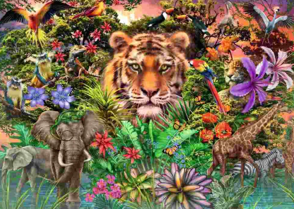 Puzzle Animais exóticos