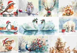 Puzzle Animais no Natal