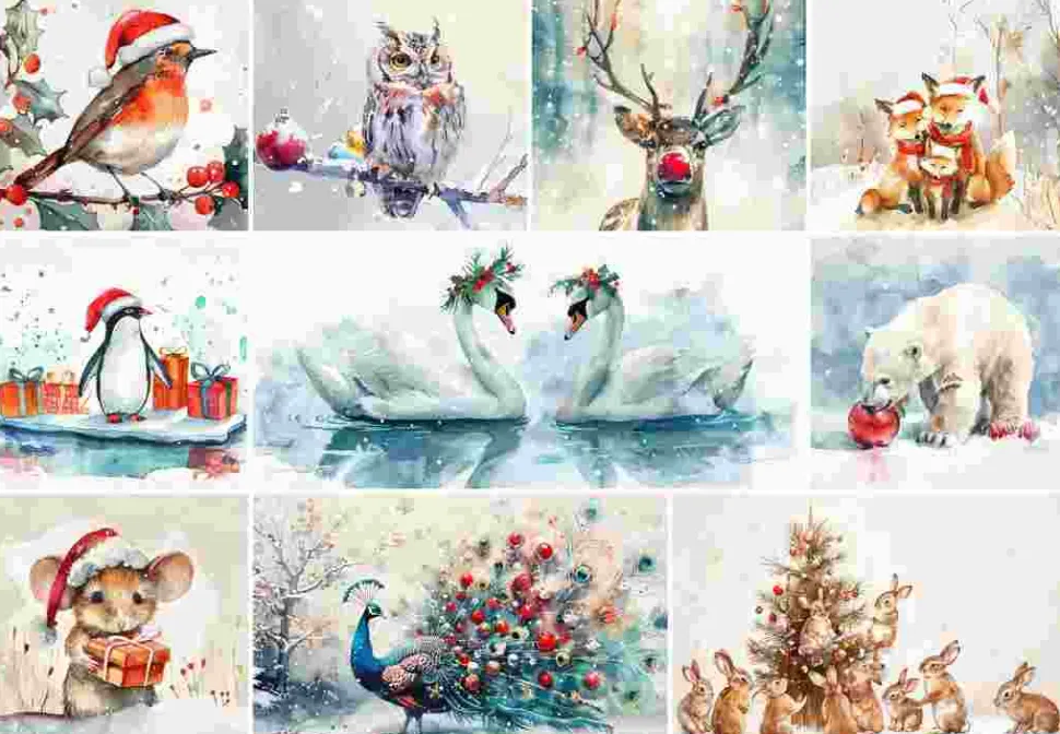 Puzzle Animais no Natal