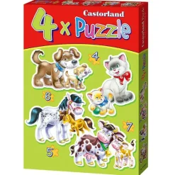 Puzzle Animais 4v1 com bebês