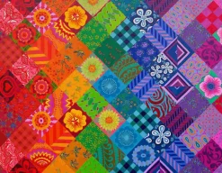 Puzzle Arco-íris de retalhos