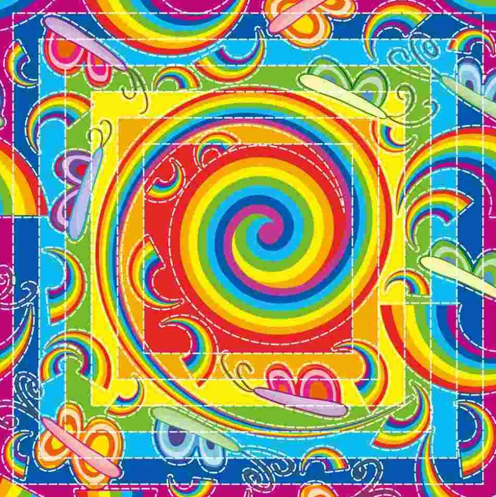 Puzzle Arco-íris e borboletas