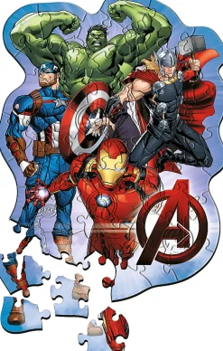 Puzzle Aventuras do Vingador de madeira