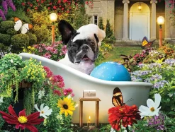 Puzzle Banho de espuma no jardim