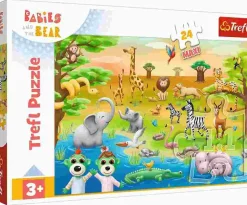 Puzzle Bebês e animais 24 maxi