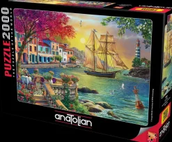 Puzzle Belo pôr do sol na cidade