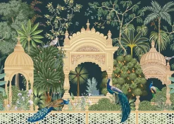 Puzzle Birds peacock flowers garden palace