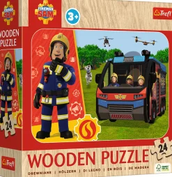 Puzzle Bombeiro Sam de madeira