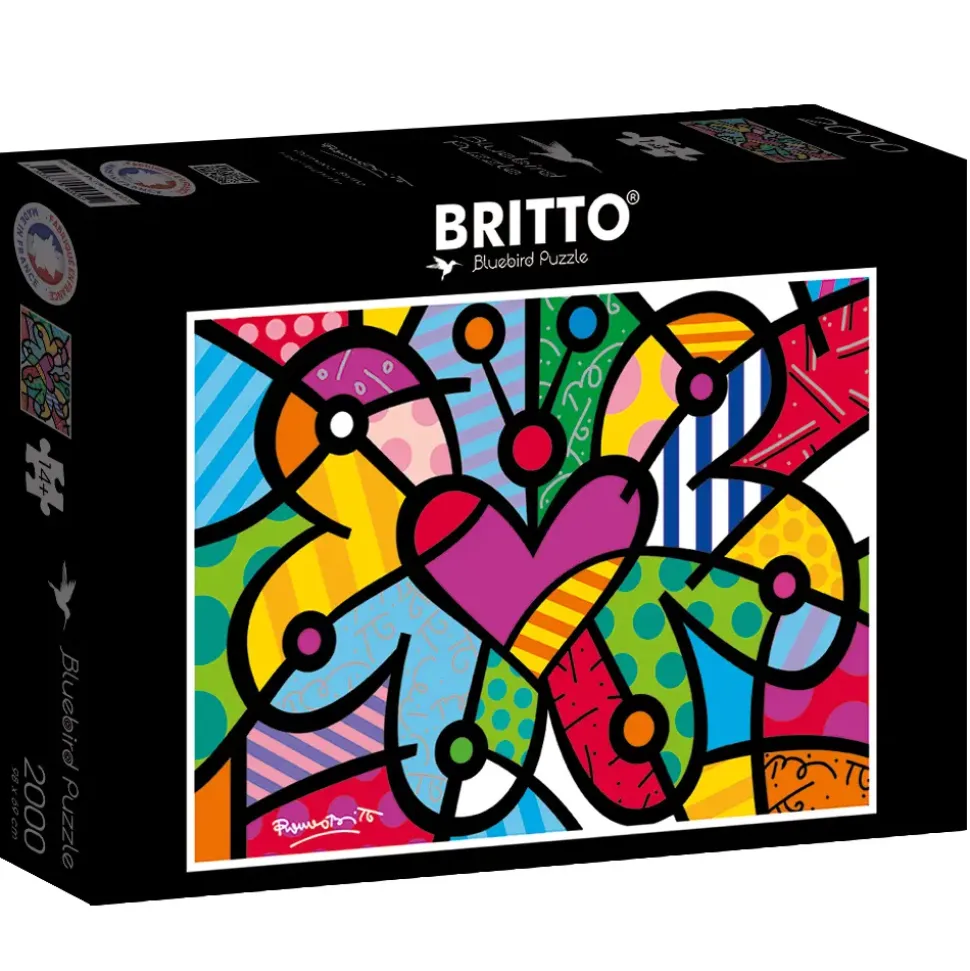 Puzzle Britto: borboleta de coração