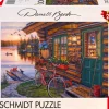 Puzzle Bush: cabana à beira do lago com bicicleta