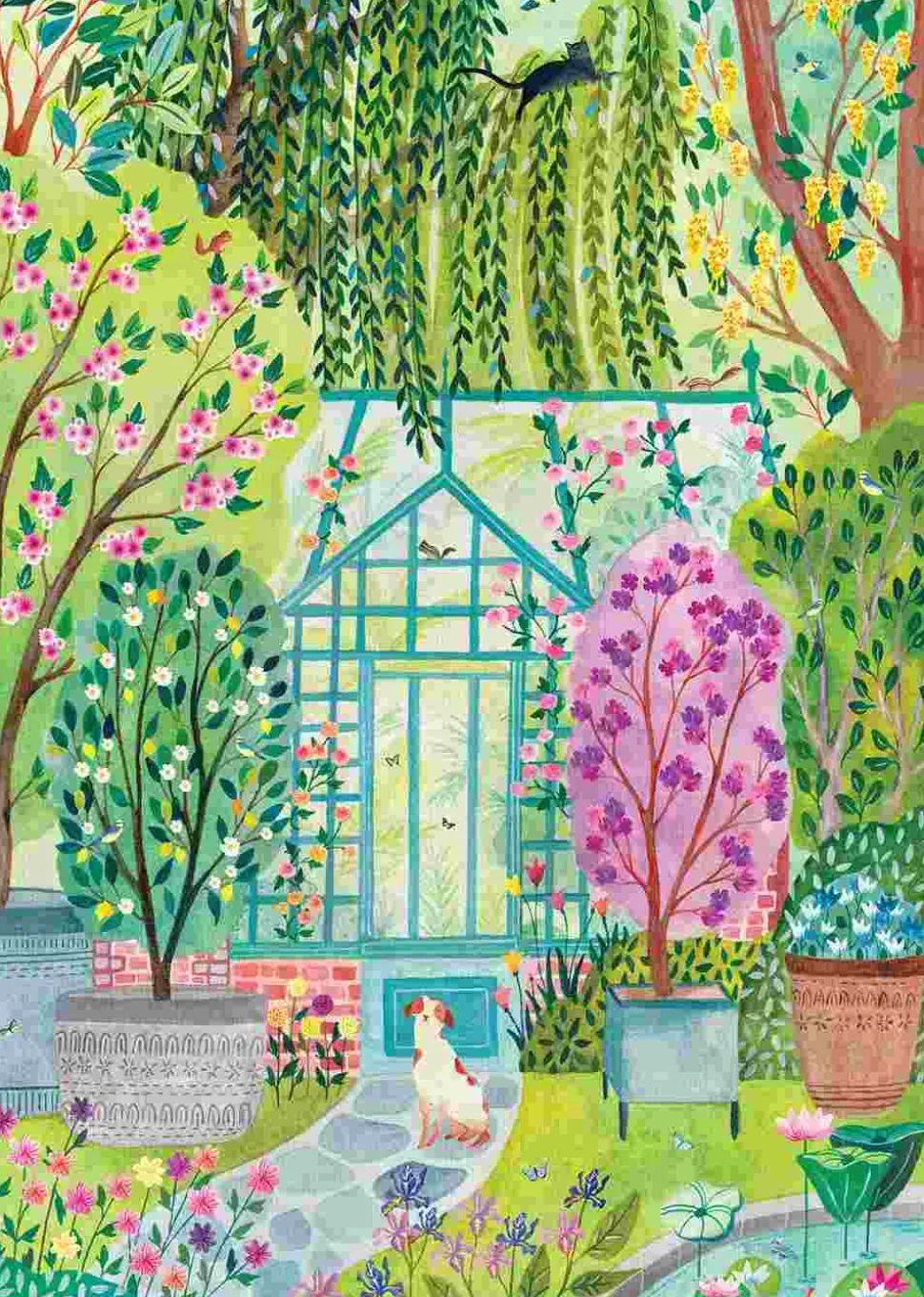 Puzzle Cachorro no jardim