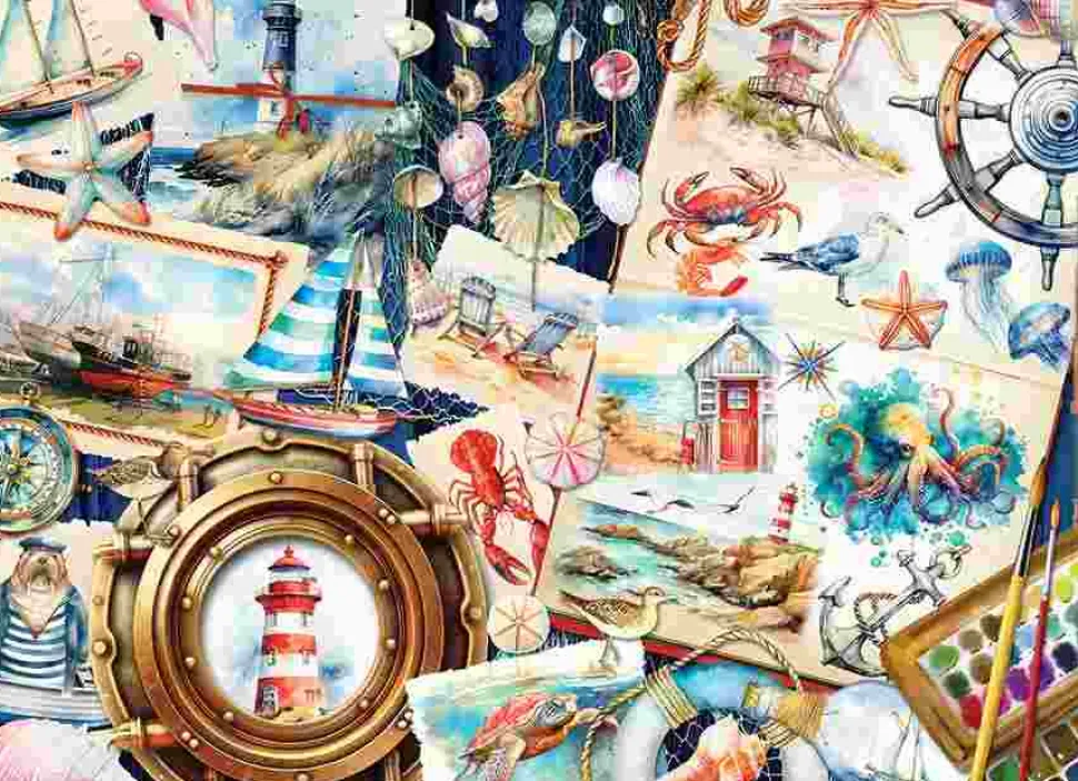 Puzzle Caderno de esboços à beira-mar