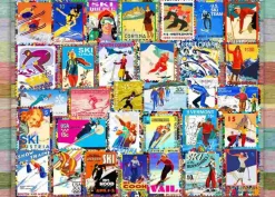 Puzzle Cartazes de carimbo de esqui