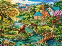 Puzzle Casa Idílica com Cavalos