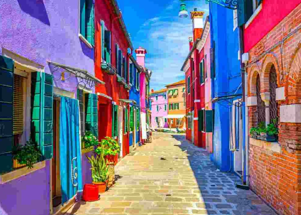 Puzzle Casas Coloridas: Burano