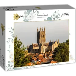 Puzzle Catedral de Worcester vista do Fort Royal Park