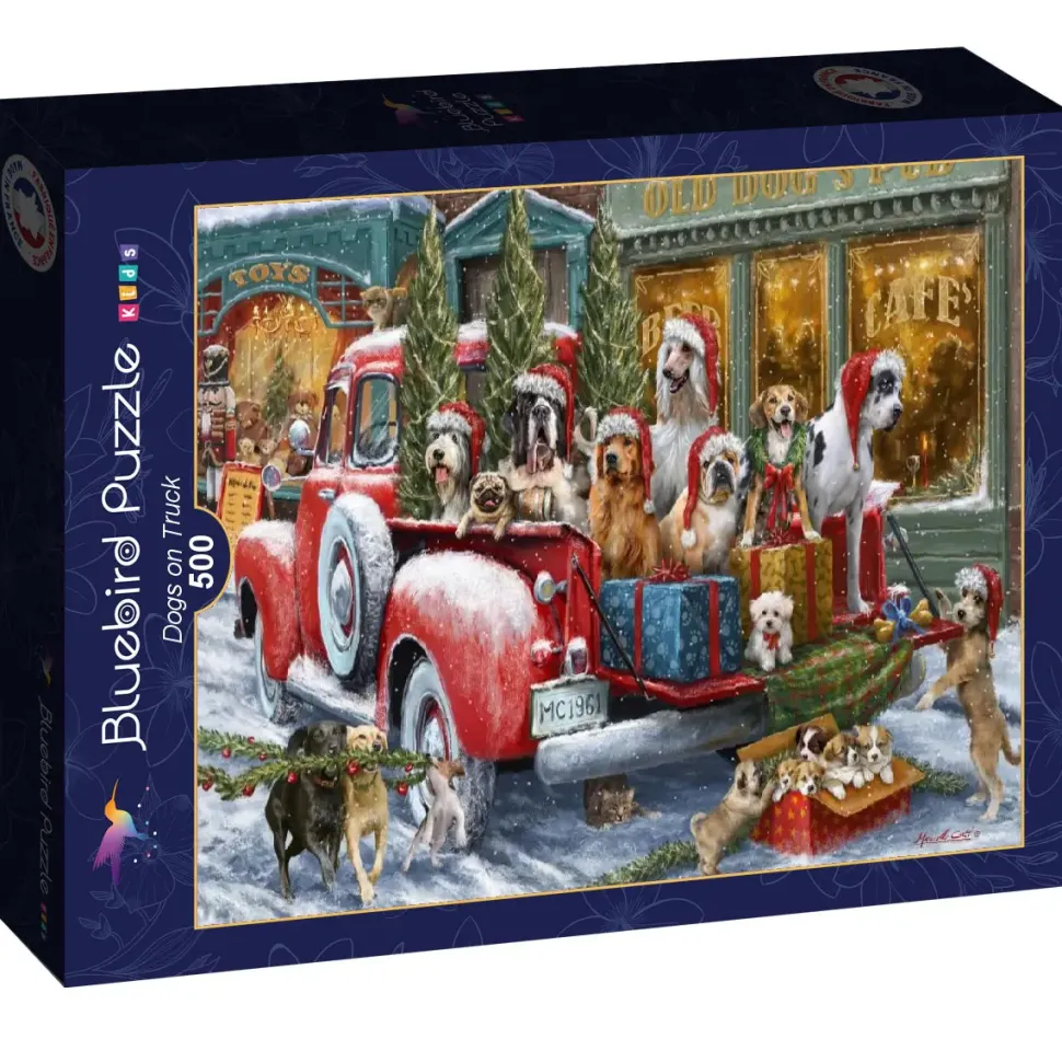 Puzzle Cães no caminhão