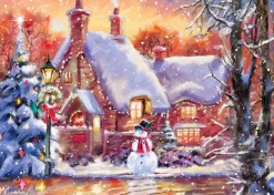 Puzzle Chalé Boneco de Neve