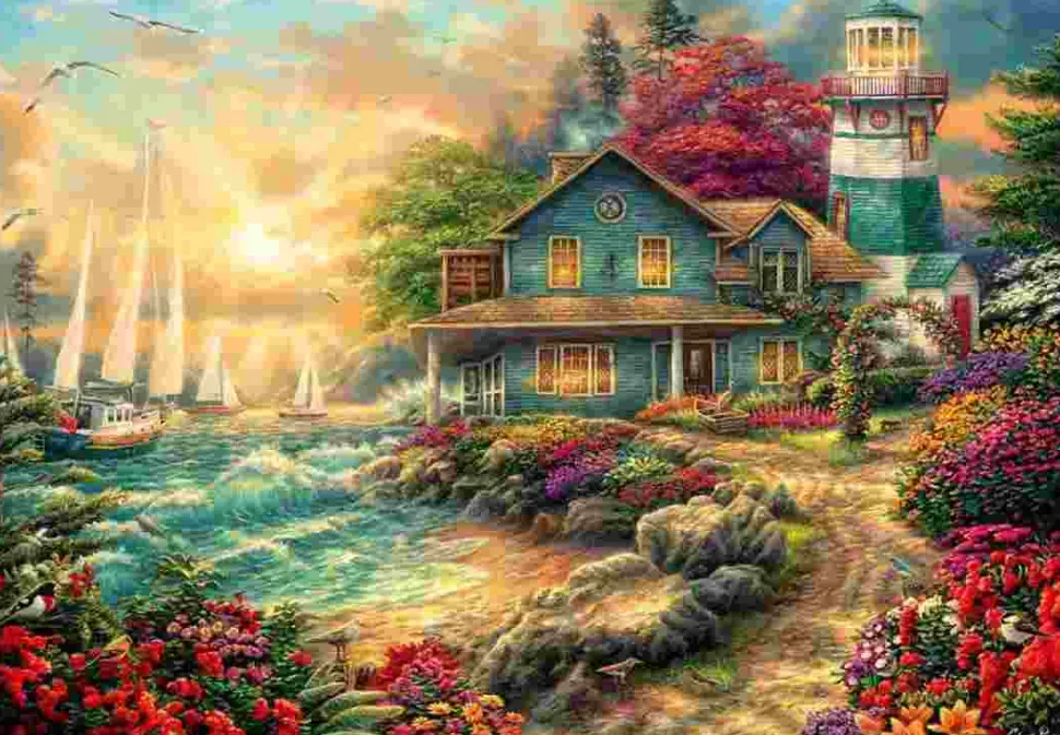 Puzzle Chuck Pinson: nascer do sol à beira-mar