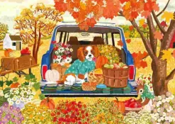 Puzzle Cão no carro