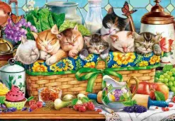 Puzzle Cochilando gatinhos