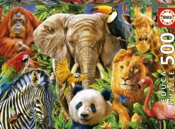 Puzzle Colagem de Animais Selvagens