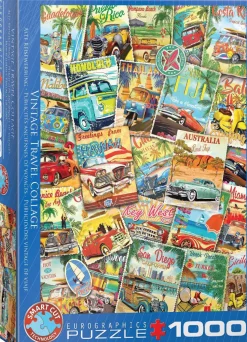 Puzzle Colagem de viagens vintage