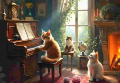 Puzzle Concerto para felinos