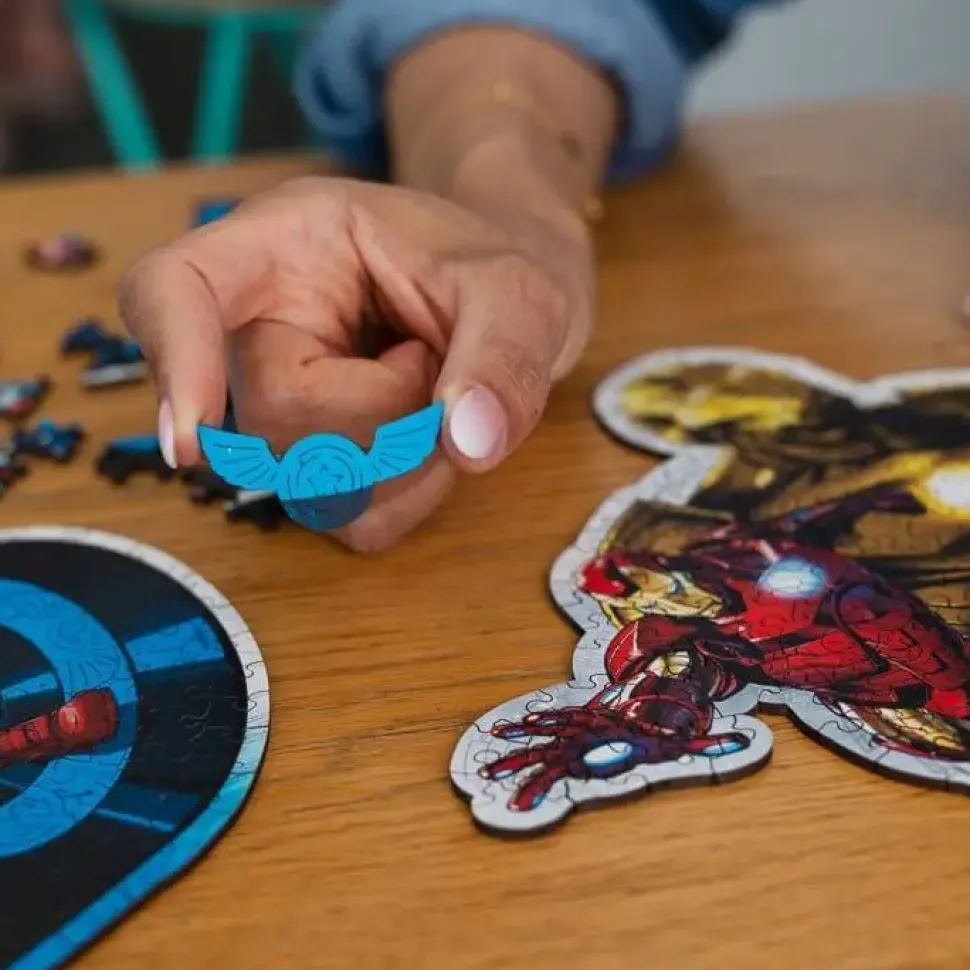 Puzzle Contour Brave Iron Man madeira