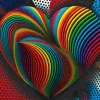 Puzzle Coração arco-íris