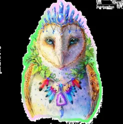 Puzzle Coruja elegante de madeira