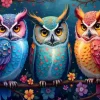 Puzzle Corujas e noite encantada
