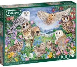 Puzzle Corujas na floresta