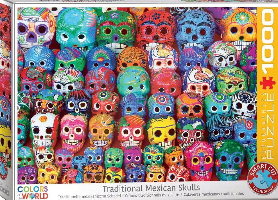 Puzzle Crânios Mexicanos Tradicionais