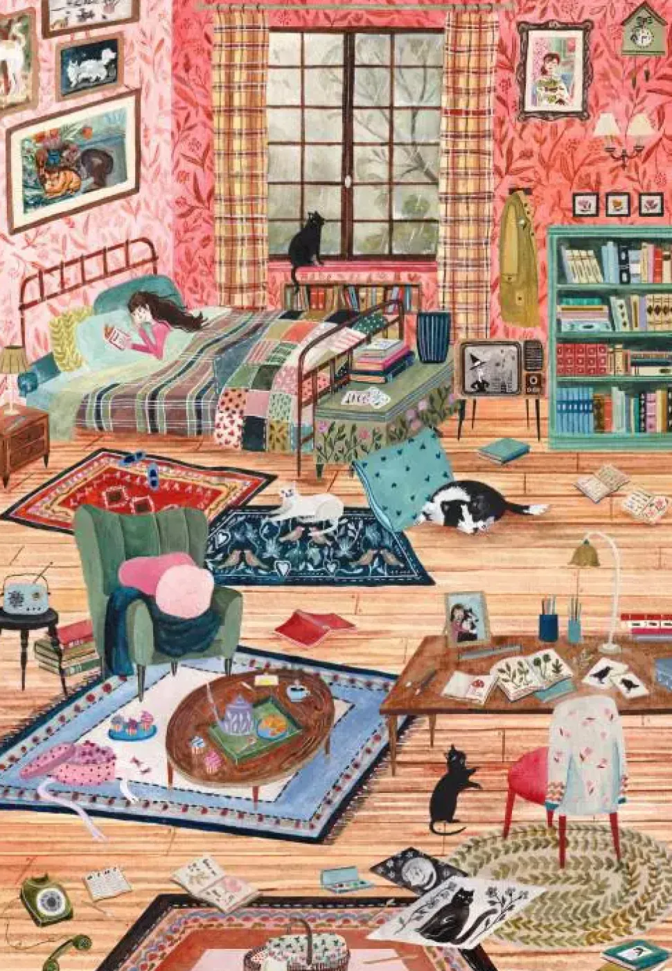 Puzzle Dia agradável com gatos