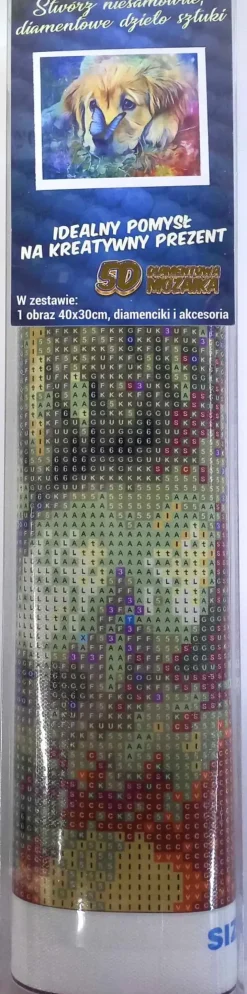 Puzzle Diamant painting: Cachorro com borboleta 30x40cm