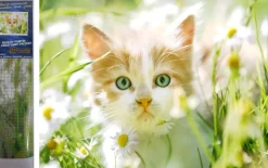 Puzzle Diamant painting: Gatinho entre margaridas 30x40cm