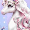 Puzzle Diamant painting: Miss Unicorn 30x40cm