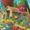 Puzzle Diamond Painting Cottage no jardim 30x40cm