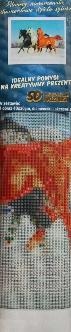 Puzzle Diamond Painting Konské trio 30x40cm