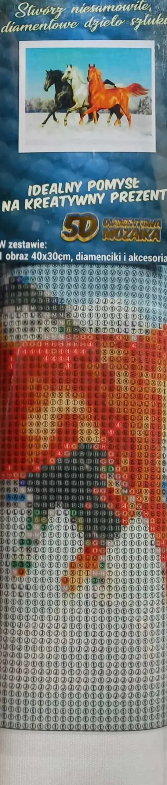 Puzzle Diamond Painting Konské trio 30x40cm