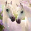Puzzle Diamond Painting Zamilované kone 30x40cm