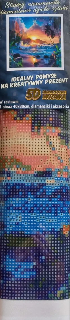 Puzzle Diamond Painting Západ slnka na ostrove 30x40cm