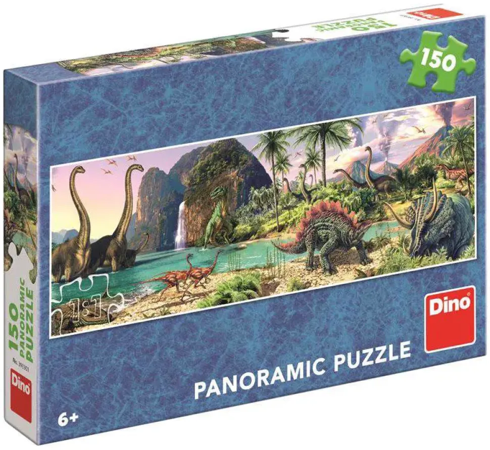 Puzzle Dinossauros à beira do lago