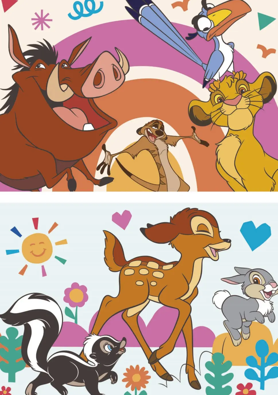 Puzzle Disney: Bambi e Rei Leão