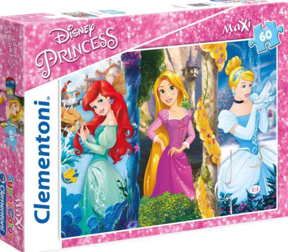 Puzzle Disney Princess: Ariel, Locika e Cinderella 60 maxi