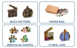 Puzzle Doces aventuras em madeira